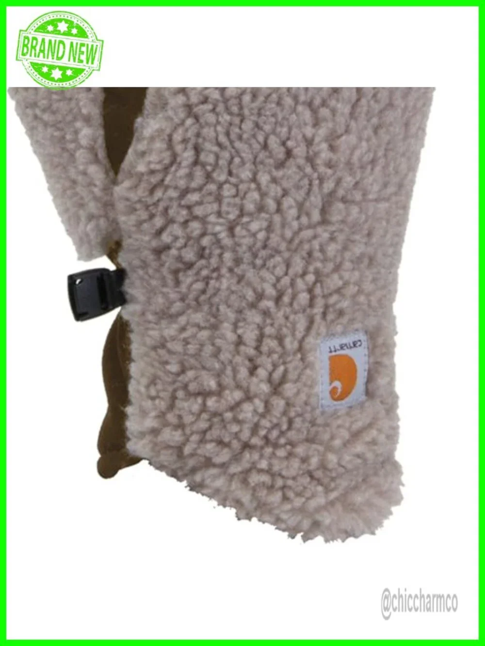 Women's Sherpa Fleece Mittens with Synthetic Suede Palm